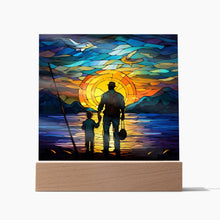 Load image into Gallery viewer, FATHER &amp; SON FISHING TRIP (1) - SQUARE ACRYLIC PLAQUE
