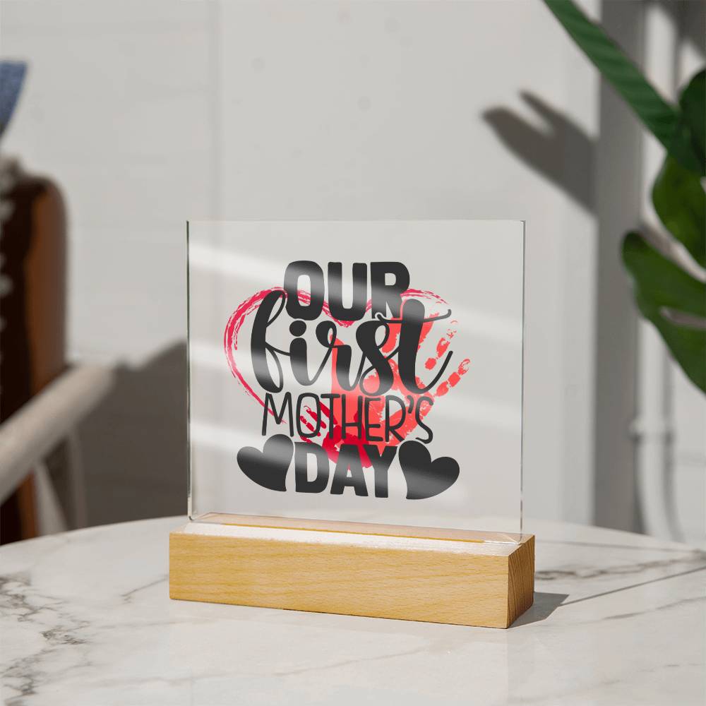 Our First Mother's Day - Square Acrylic Plaque