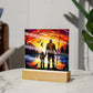 FATHER & SON FISHING TRIP (2) - SQUARE ACRYLIC PLAQUE