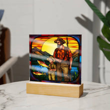 Load image into Gallery viewer, GRANFATHER &amp; GRANDSON (1) - SQUARE ACRYLIC PLAQUE
