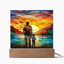 Load image into Gallery viewer, FATHER &amp; SON FISHING TRIP (3) - SQUARE ACRYLIC PLAQUE
