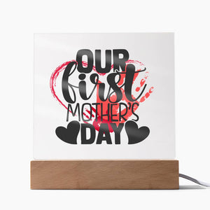 Our First Mother's Day - Square Acrylic Plaque