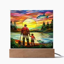 Load image into Gallery viewer, FATHER &amp; SON FISHING TRIP (4) - SQUARE ACRYLIC PLAQUE
