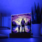 FATHER & SON FISHING TRIP (2) - SQUARE ACRYLIC PLAQUE