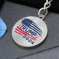 Trump 2024 Flag - Graphic Circle Keychain