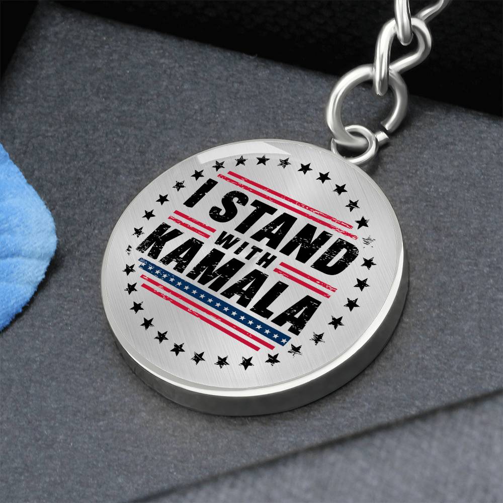 I Stand With Kamala - Graphic Circle Keychain