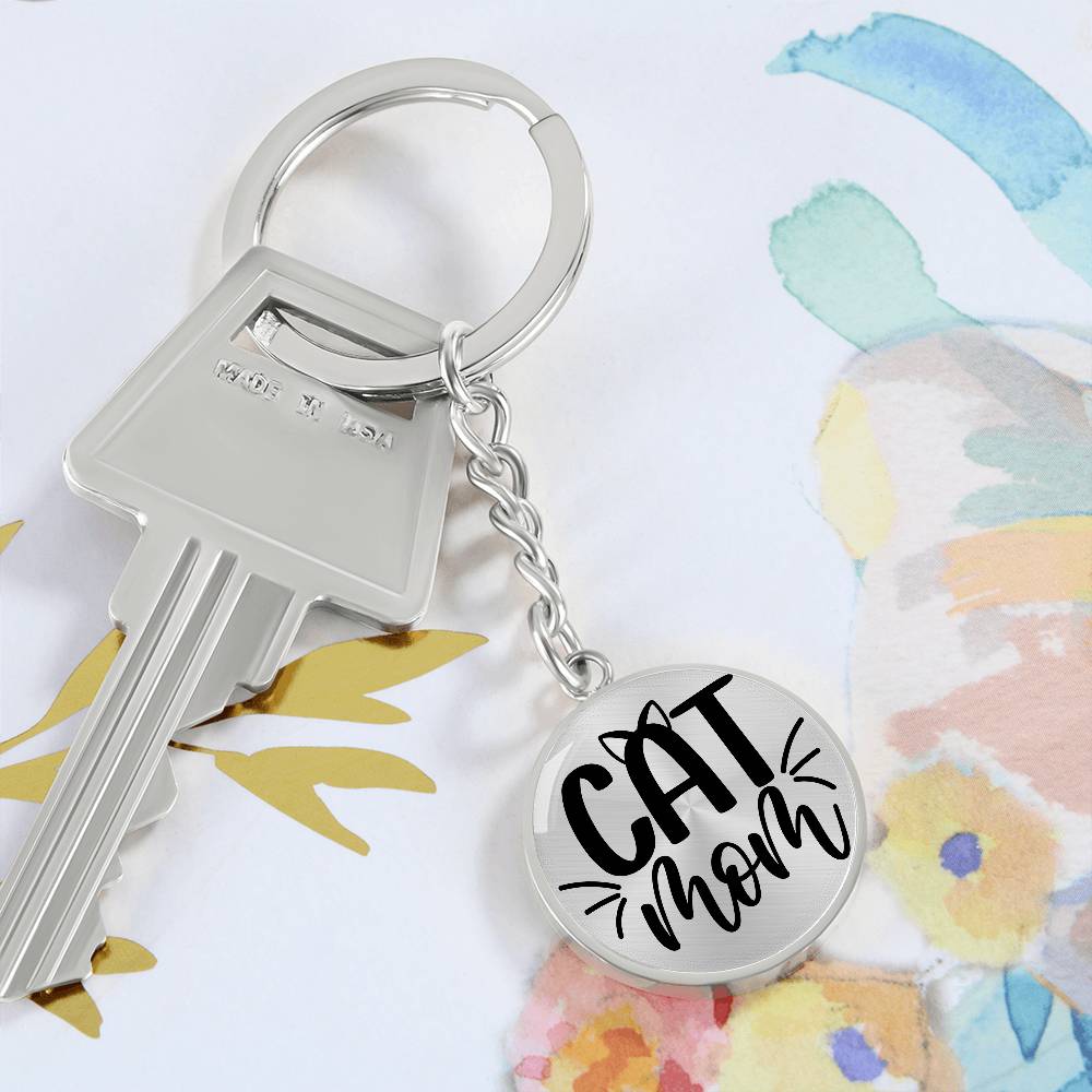 Cat Mom - Keychain