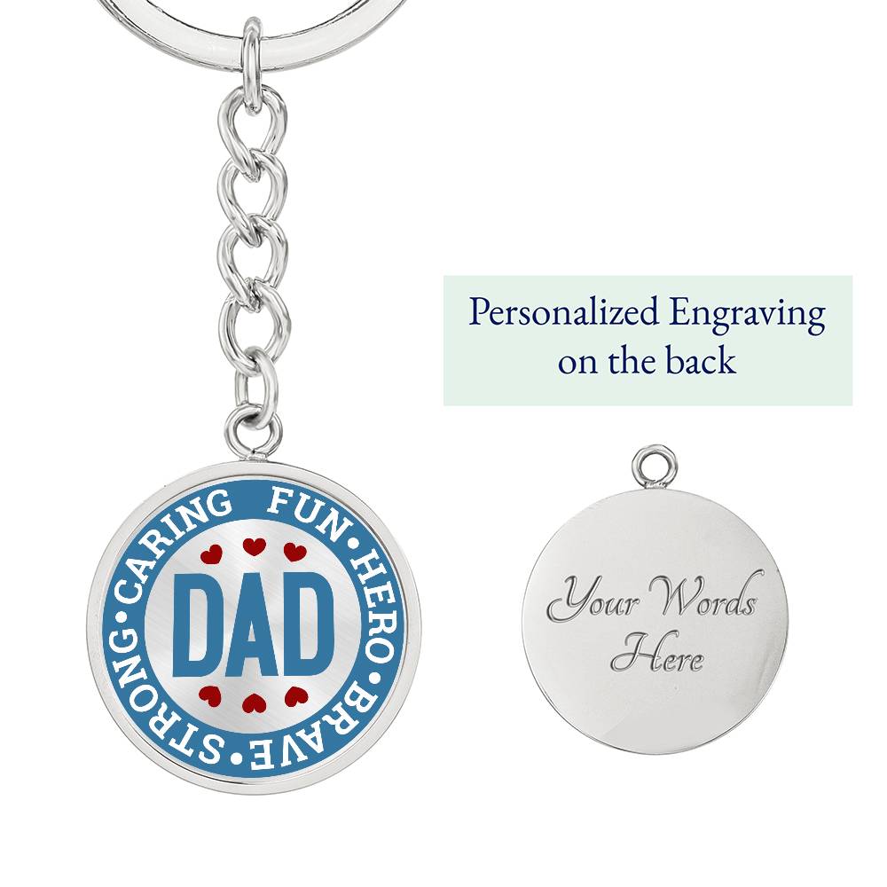 Dad Caring Fun - Keychain