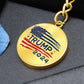 Trump 2024 Flag - Graphic Circle Keychain