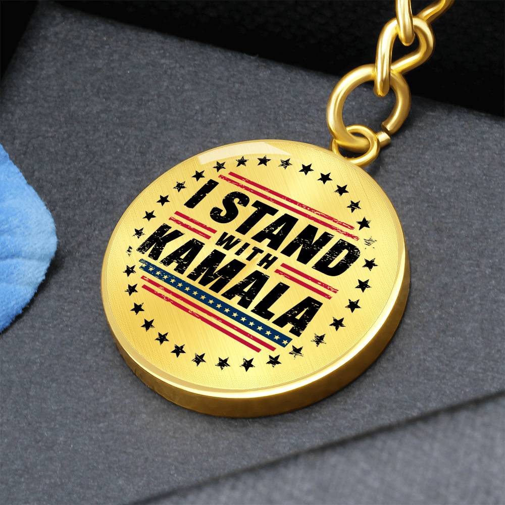 I Stand With Kamala - Graphic Circle Keychain