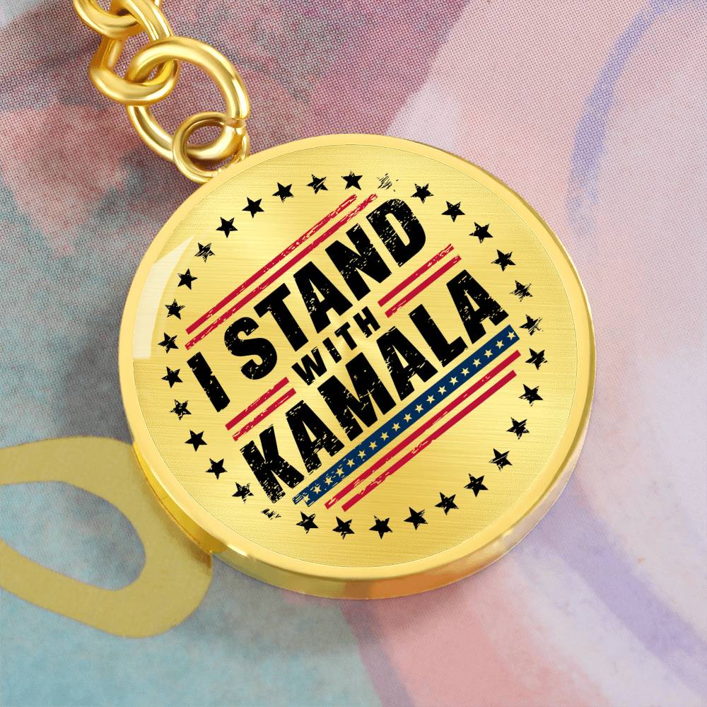 I Stand With Kamala - Graphic Circle Keychain