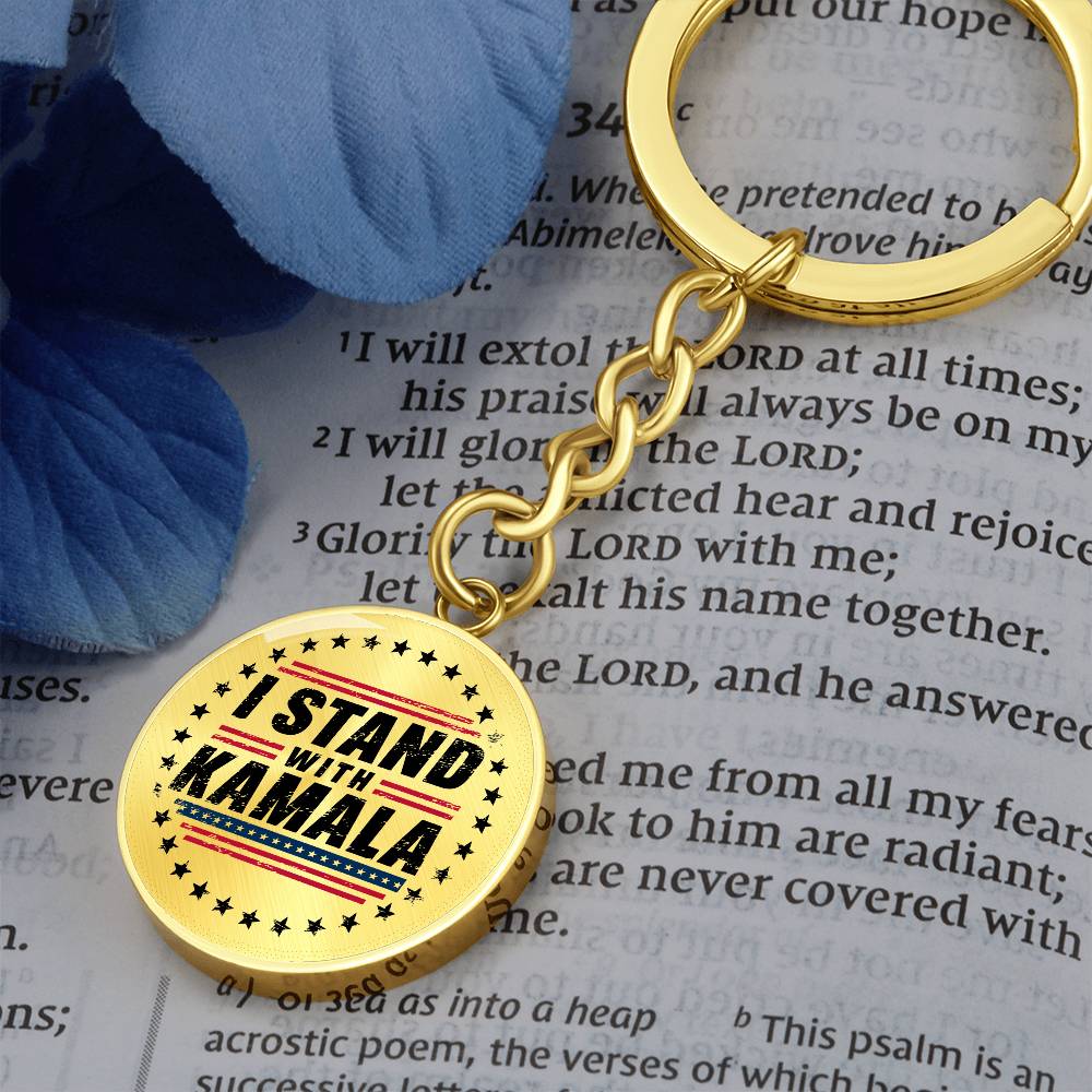 I Stand With Kamala - Graphic Circle Keychain