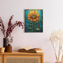 Load image into Gallery viewer, Stained Glass Inspired Sunflowers (7) - Canvas Wraps
