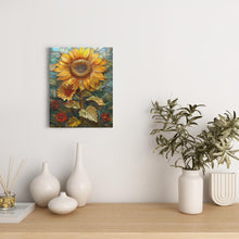 Load image into Gallery viewer, Stained Glass Inspired Sunflowers (1) - Canvas Wraps
