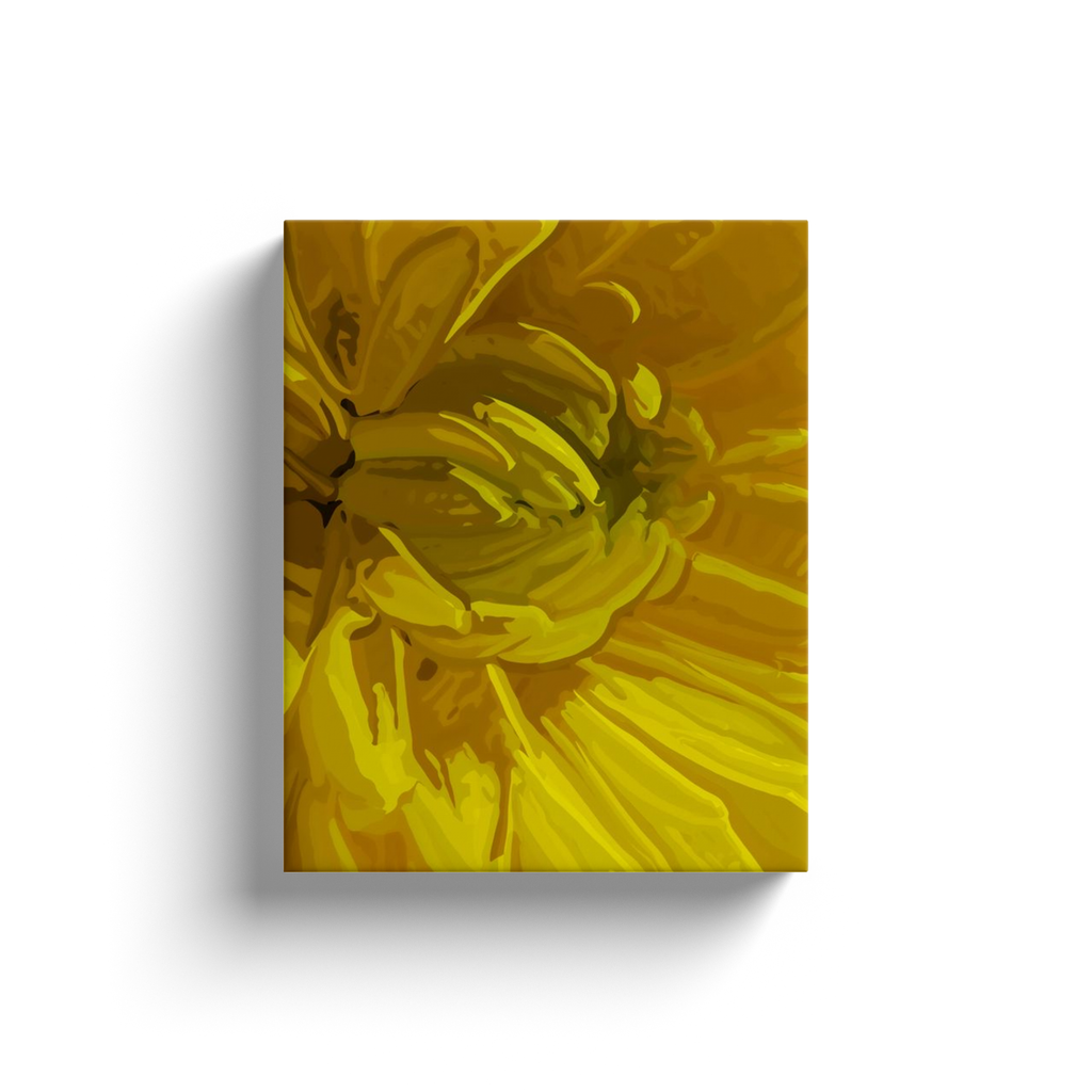 Yellow Flower Closeup - Canvas Wraps