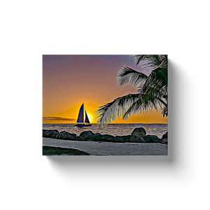 Tropical Sailboat - Canvas Wraps