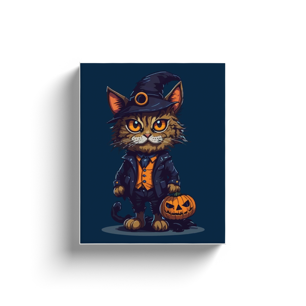 Halloween Cat Design (6) - Canvas Wraps