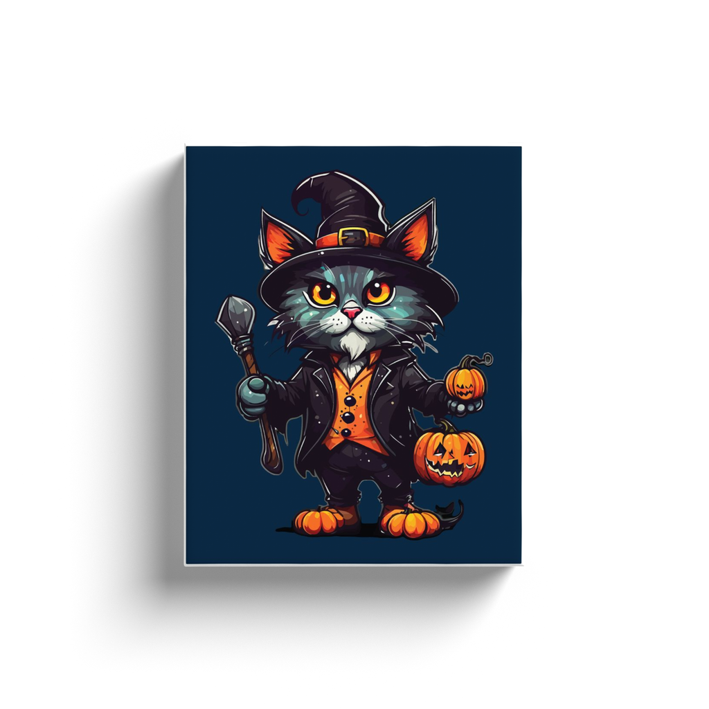 Halloween Cat Design (9) - Canvas Wraps