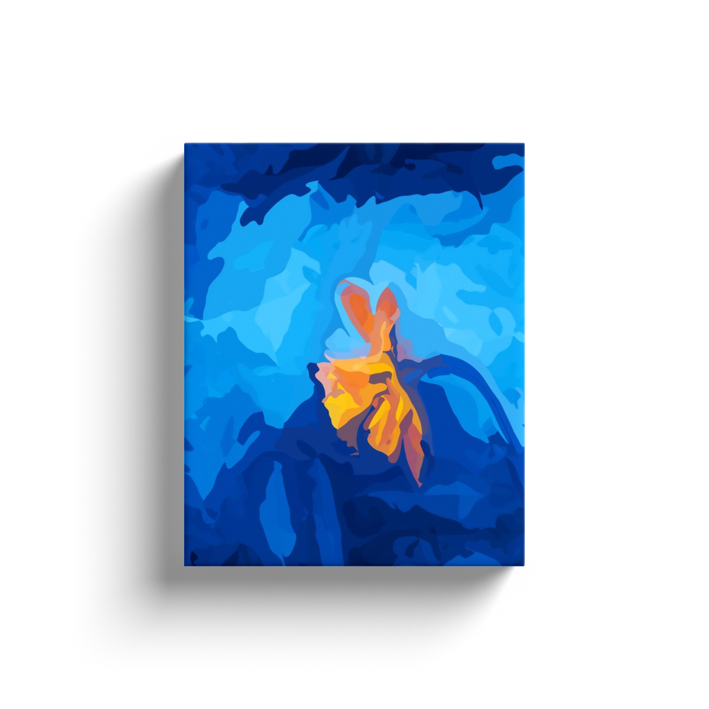 Flower In The Sea Of Blue - Canvas Wraps