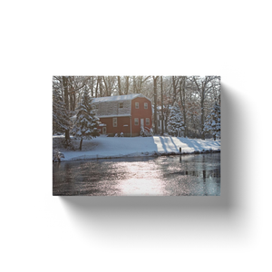 Winter Red House - Canvas Wraps