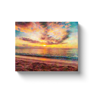 Multi-Color Beach Sunrise - Canvas Wraps