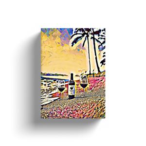 Wine On The Beach - Canvas Wraps