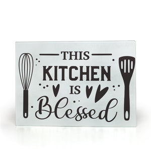 This Kitchen Is Blessed - Glass Cutting Boards