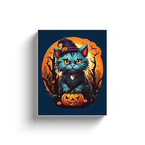 Halloween Cat Design (12) - Canvas Wraps