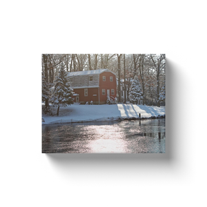 Winter Red House - Canvas Wraps