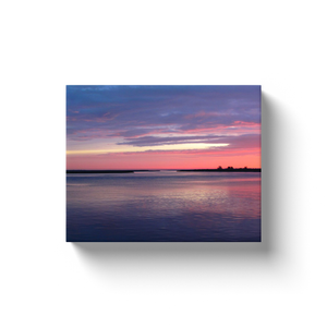 Pink & Purple Sunset On The Bay - Canvas Wraps
