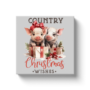Country Christmas Wishes - Canvas Wraps