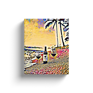 Wine On The Beach - Canvas Wraps