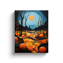 Load image into Gallery viewer, Abstract Pumpkin Patch at Dusk - Canvas Wraps
