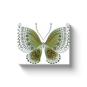 Green Rainbow Butterfly - Canvas Wraps