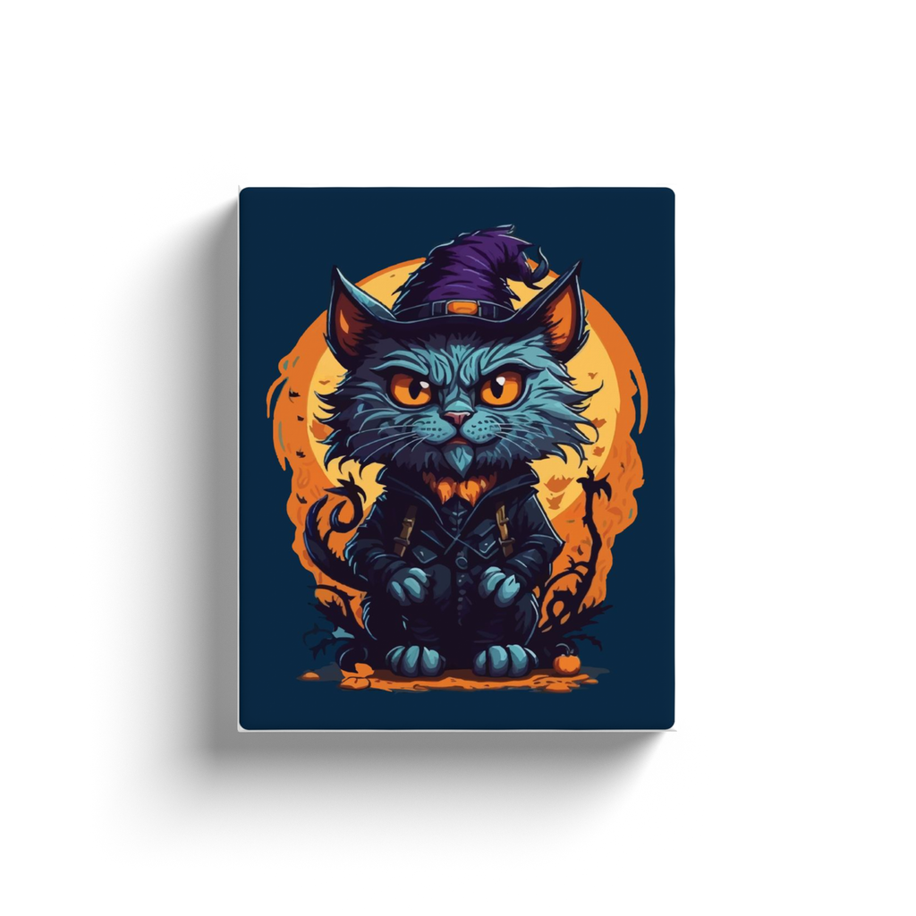 Halloween Cat Design (2) - Canvas Wraps