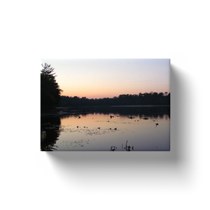 Misty Lake Sunset - Canvas Wraps