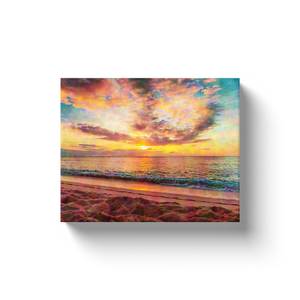 Multi-Color Beach Sunrise - Canvas Wraps