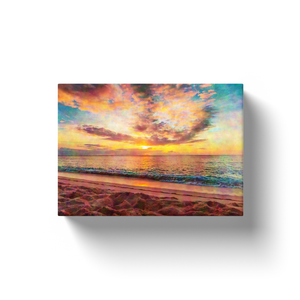 Multi-Color Beach Sunrise - Canvas Wraps