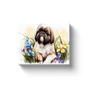 Spring Watercolor Dogs (19) - Canvas Wraps