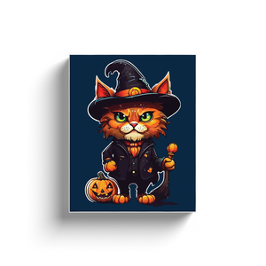 Halloween Cat Design (11) - Canvas Wraps