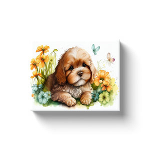 Spring Watercolor Dogs (13) - Canvas Wraps