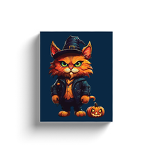 Load image into Gallery viewer, Halloween Cat Design (17) - Canvas Wraps
