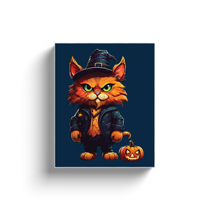 Halloween Cat Design (17) - Canvas Wraps