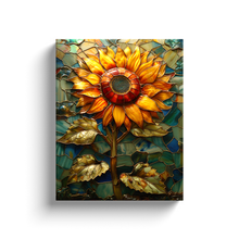 Load image into Gallery viewer, Stained Glass Inspired Sunflowers (8) - Canvas Wraps
