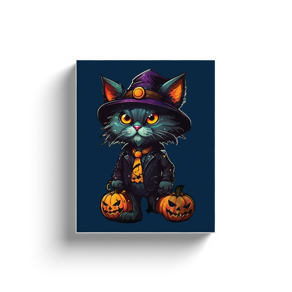 Halloween Cat Design (20) - Canvas Wraps