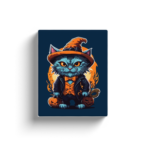 Halloween Cat Design (15) - Canvas Wraps