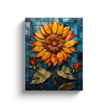 Load image into Gallery viewer, Stained Glass Inspired Sunflowers (12) - Canvas Wraps
