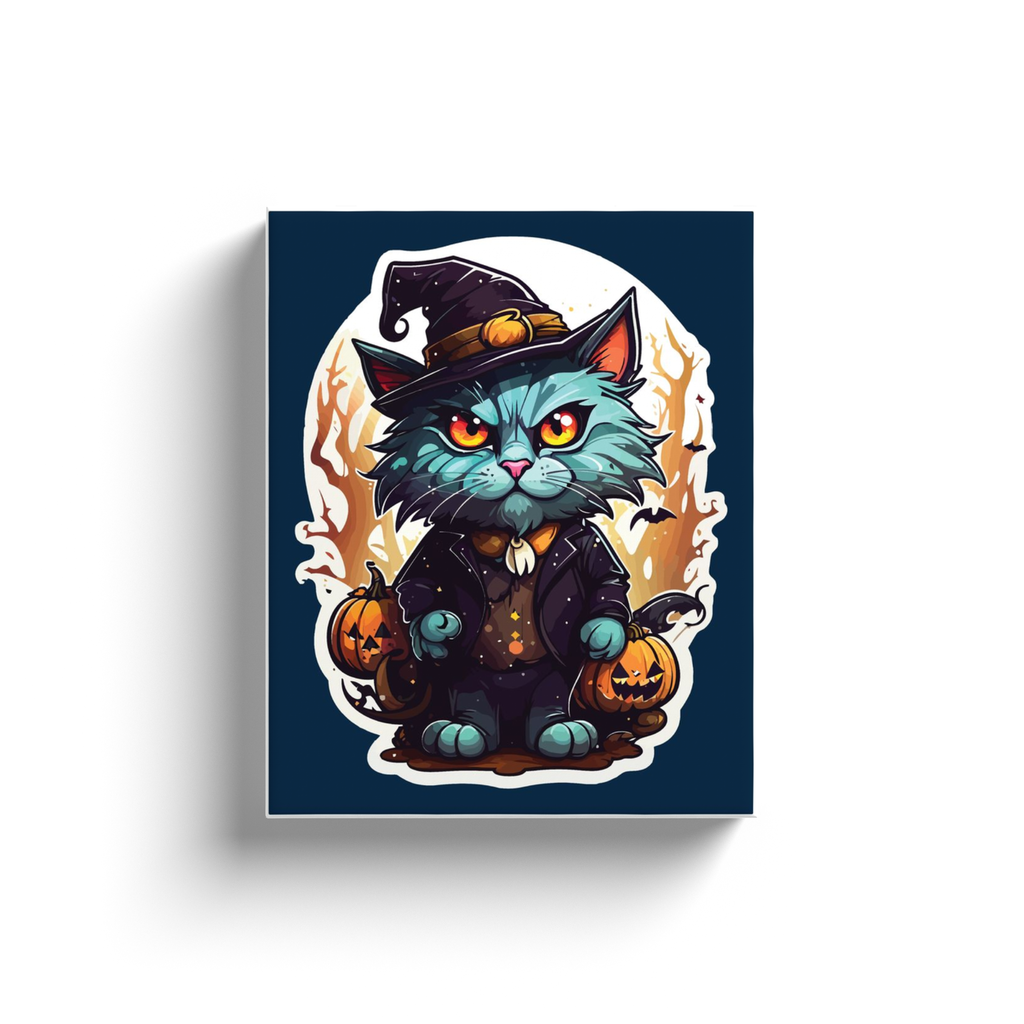 Halloween Cat Design (13) - Canvas Wraps