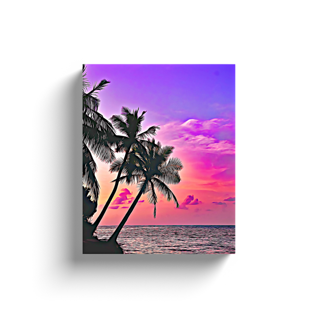 Palm Tree Sunset - Canvas Wraps