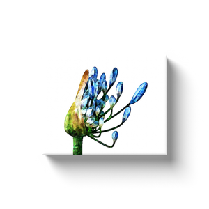 Blue Watercolor Flower - Canvas Wraps